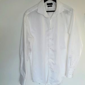 CK Calvin Klein Men's white L button-down dress shirt